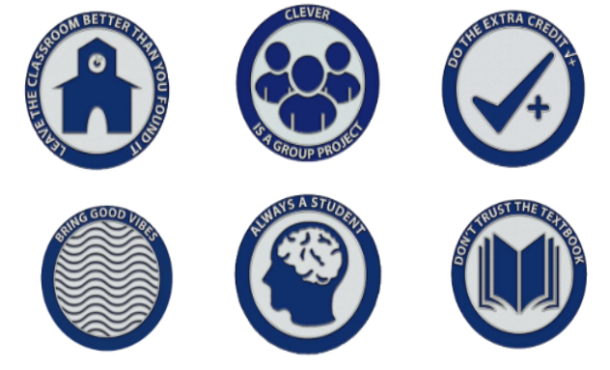Badges that represent Clever's six Culture Tenets.